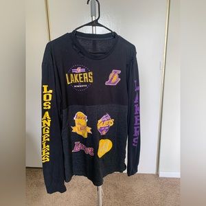 CUSTOM DISTRESSED LAKERS LS 🏀🏀